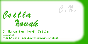 csilla novak business card