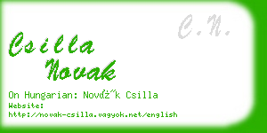 csilla novak business card